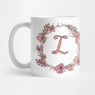 Letter L Rose Pink Initial Monogram - Letter l Mug